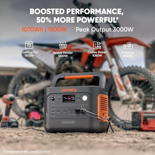 Jackery Explorer 1000 V2 (2024 New) 1500W Continuous/3000W Peak Portable Power Stations  Outdoor Activity