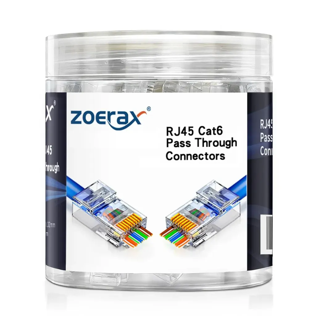 ZOERAX 100‑Pack RJ45 Cat6 Connectors