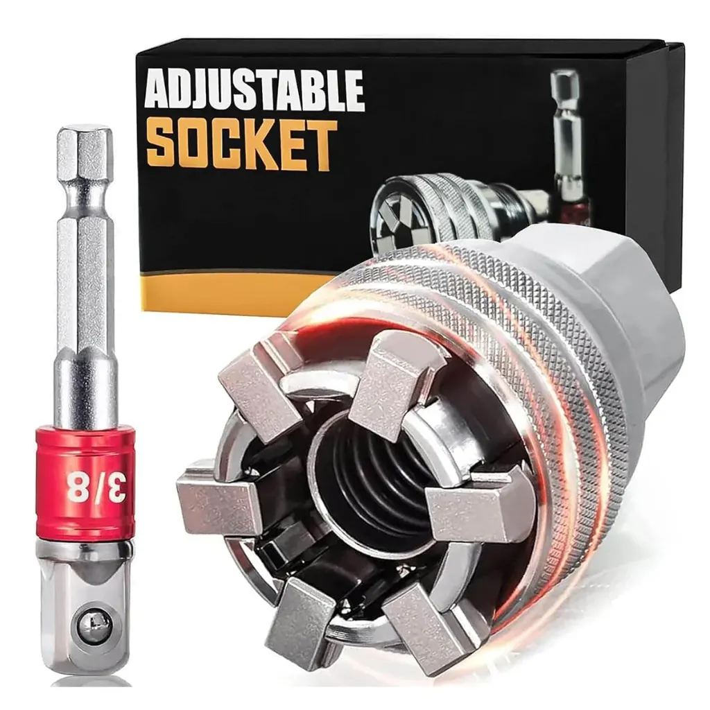 KEWAYO Universal Socket, Super Socket Fits for Standard 10 to 19mm, Metric 3/8 to 3/4in