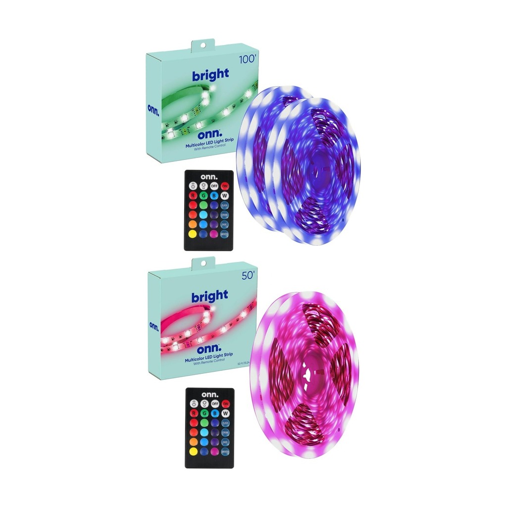 ONN Multicolor LED Light Strip with remote control
