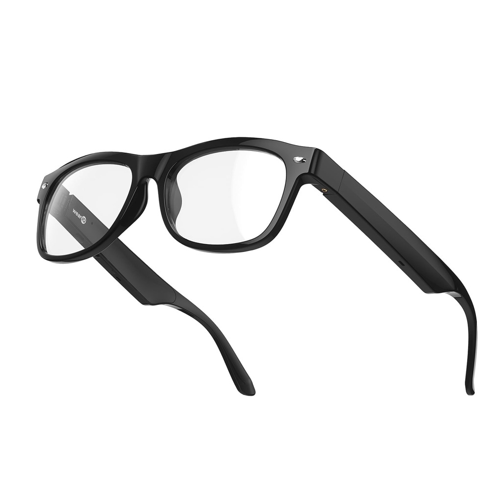 wearIQ Smart Glasses Glossy Frame Wear Transparent Blue Light Filter