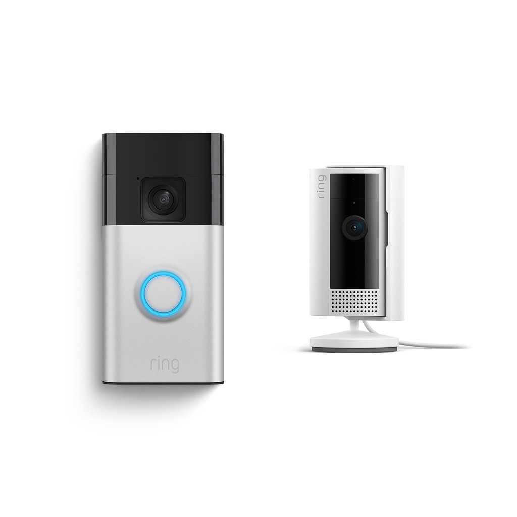 [RING-BATT-DB-INDOOR] Ring Battery Doorbell + Indoor Cam Bundle