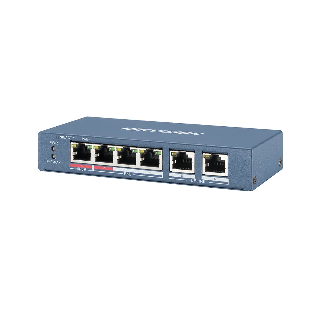 Hikvision 4 Port Fast Ethernet Unmanaged POE Switch 10/100