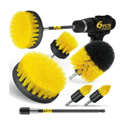 Holikme - Drill Brush Attachment Set - Yellow